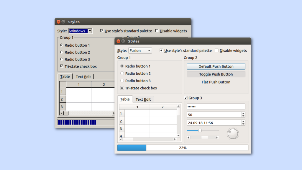 pyqt gui blue