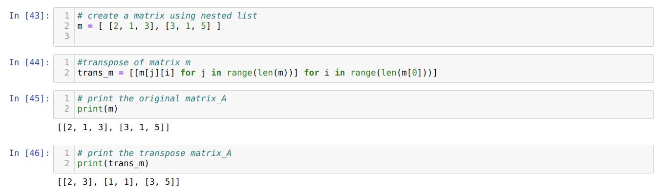 Замена элементов матрицы python